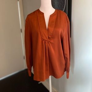 Who What Wear Copper Blouse